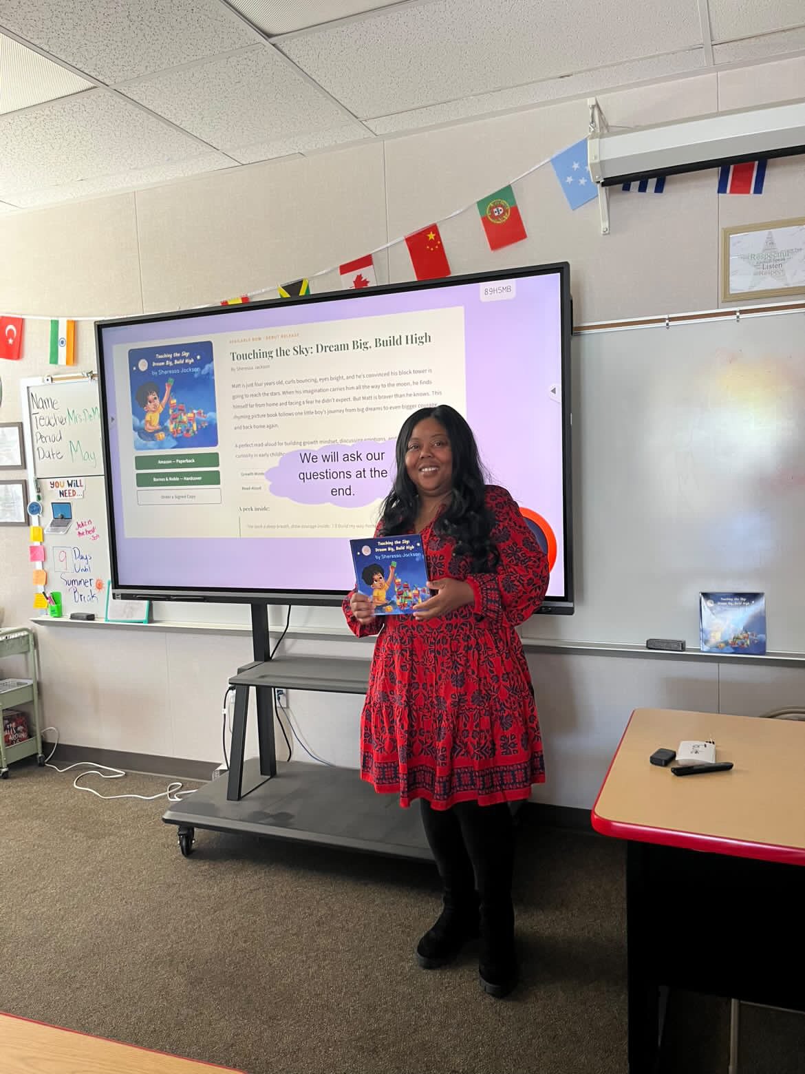 Sheressa Jackson during a school author visit